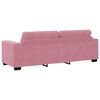 vidaXL | 3-Sitzer-Sofa | mit Kissen Rosa Samt
