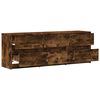 vidaXL TV-Schrank mit LED-Beleuchtung R&auml;uchereiche 140x34x50 cm