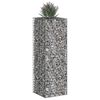 vidaXL Gabionen Hochbeet Silber 50 x 50 x 150 cm Verzinkter Stahl