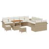 vidaXL Garten-Sofa-Set mit Kissen mit Speicher 13 pcs Beige und Creme