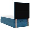 vidaXL Ottoman-Bett mit Matratzen & LEDs Dunkelblau 90x200 cm Samt