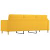 vidaXL 3-Sitzer-Sofa Hellgelb 210 cm Stoff