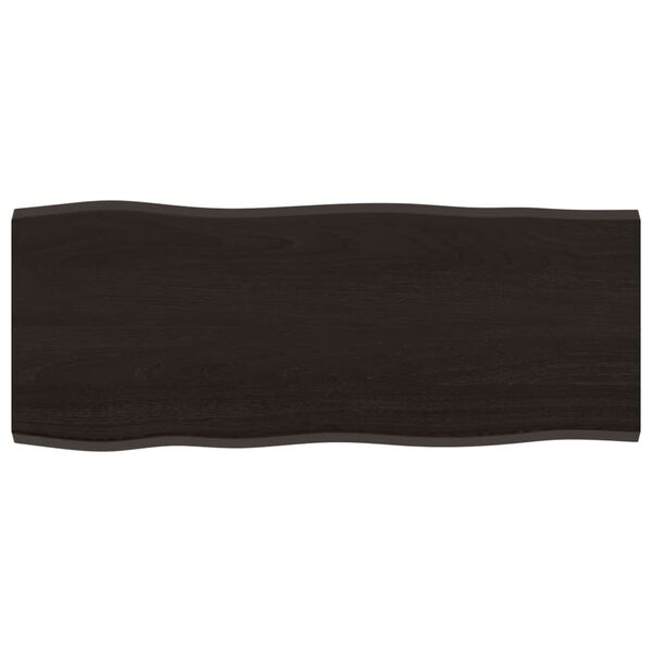 vidaXL Tischplatte 100x40x2 cm Massivholz Eiche Behandelt Baumkante