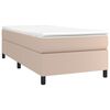 vidaXL Boxspringbett Matratze Cappuccino-Braun 100x200cm Kunstleder
