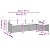 vidaXL Sofa Set mit Kissen mit Speicher 5 pcs Grau Poly-Rattan