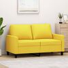 vidaXL 2-Sitzer-Sofa Hellgelb 120 cm Stoff