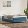 vidaXL Boxspringbett mit Matratze Dunkelblau 120x210 cm Samt