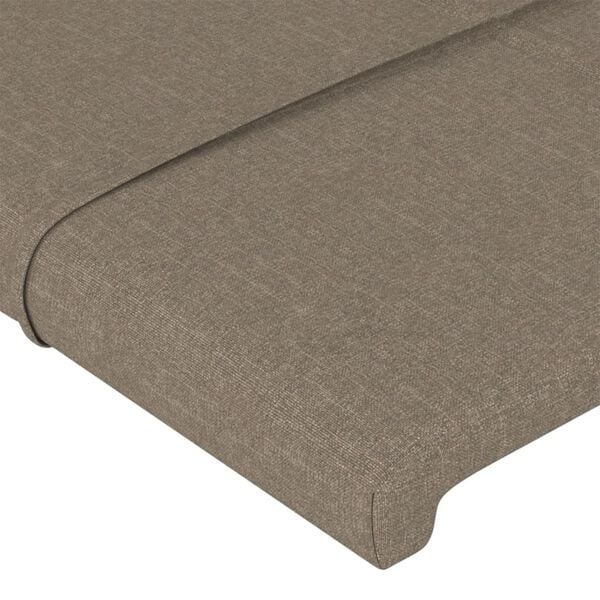 vidaXL Kopfteile 2 Stk. Taupe 90x5x78/88 cm Stoff