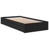vidaXL Bettgestell mit Schubladen Schwarz 75x190 cm Holzwerkstoff