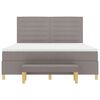 vidaXL Boxspringbett mit Matratze Taupe 180 x 200 cm Stoff