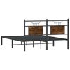 vidaXL Bettgestell ohne Matratze R&auml;uchereiche 140x190 cm Holzwerkstoff