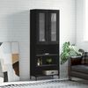 vidaXL Highboard Schwarz 69,5x34x180 cm Holzwerkstoff