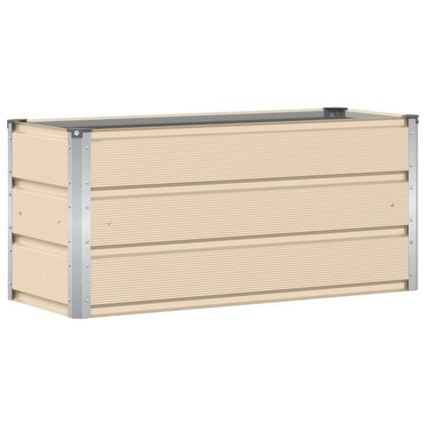 vidaXL Pflanzk&uuml;bel Elfenbein 100 x 40 x 45 cm Stahl