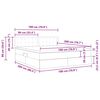 vidaXL Bett mit Stauraum und LED mit LED Dunkelgrau 180 x 200 cm Stoff