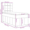 vidaXL Boxspringbett mit Matratze Dunkelgrau 90x200 cm Stoff