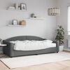 vidaXL Tagesbett mit Matratze Dunkelgrau 100x200 cm Stoff