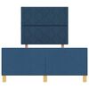vidaXL Bettgestell mit Kopfteil Blau 120 x 200 cm Stoff