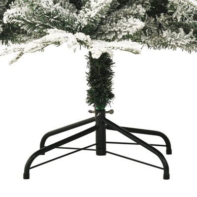 vidaXL Künstlicher Weihnachtsbaum Beschneit Grün 180 cm PVC PE