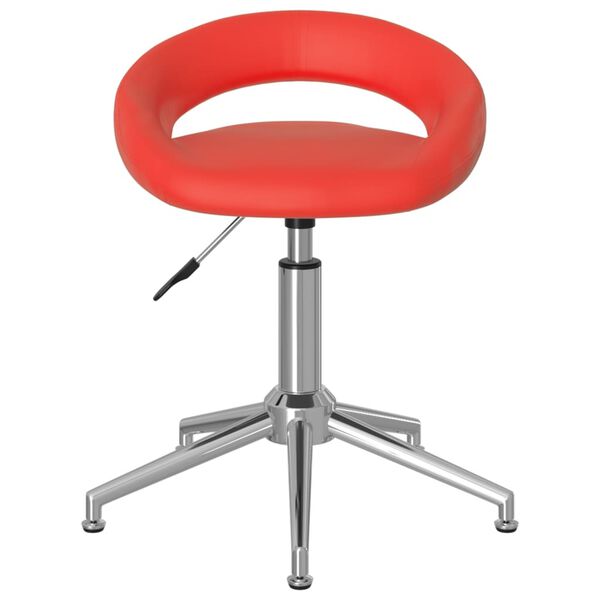 vidaXL Esszimmerst&uuml;hle 2 Stk. Drehbar Rot Kunstleder