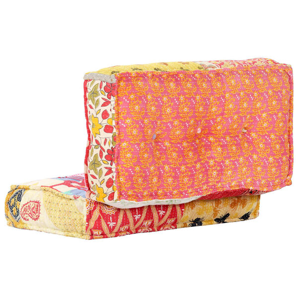 vidaXL Pouf 100x100x20 cm Patchwork Stoff