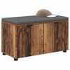 vidaXL Flurbank mit Kissen mit Speicher Altholz 80 x 46 x 46 cm