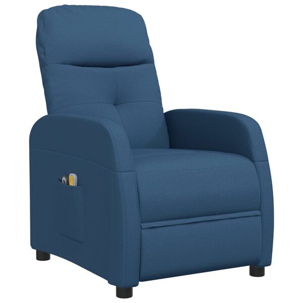 vidaXL Massagesessel mit Aufstehhilfe Blau Stoff