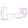 vidaXL 4-tlg. TV-Schrank-Set Wandmontage Altholz-Optik Holzwerkstoff