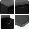 vidaXL Flurbank mit Kissen Uni Schwarz Eichen-Optik 60 x 38 x 46 cm