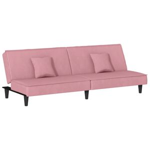 vidaXL Schlafsofa Rosa Samt