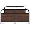 vidaXL Metallbett ohne Matratze Braun Eichen-Optik 140x200 cm
