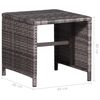 vidaXL Sonnenliege mit Tisch Poly Rattan Grau