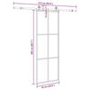 vidaXL Schiebet&uuml;r mit Beschlag Schwarz 76x205 cm ESG-Glas