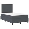 vidaXL LED Boxspringbett Dunkelgrau und Wei&szlig; 120 x 190 cm Cordstoff