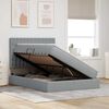 vidaXL Bett mit Stauraum und LED Hellgrau 140 x 200 cm Polyester