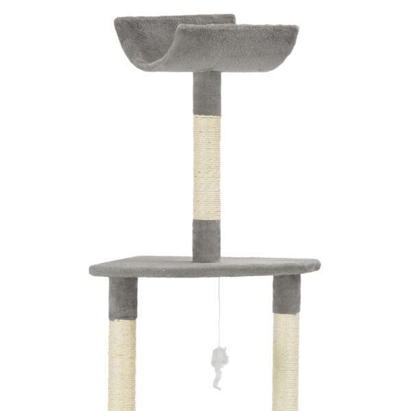 vidaXL Katzen-Kratzbaum Sisal Grau 180 cm