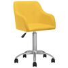 vidaXL Esszimmerst&uuml;hle 2 Stk. Drehbar Gelb Stoff