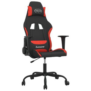 vidaXL Gaming-Stuhl mit Massagefunktion Schwarz und Rot Stoff
