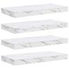 vidaXL Wandregal 4 stk. Wei&szlig; Marmor 50 x 23,5 x 3,8 cm Holzwerkstoff