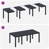 vidaXL Garten Essgruppe 9 pcs Anthrazit Polypropylen