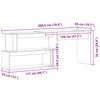 vidaXL Schreibtisch Schwarz Eichen-Optik 200 x 50 x 76 cm