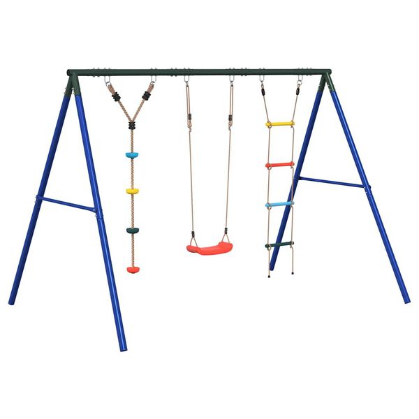 vidaXL Schaukel-Set mit Schaukelsitz Strickleiter und Kletterschaukel