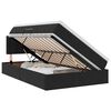vidaXL LED-Speicherbett mit Matratze Schwarz 120 x 200 cm Samt