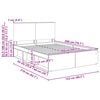 vidaXL Bettrahmen Altholz 150 x 200 cm Massives Kiefernholz