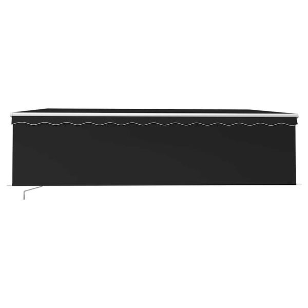 vidaXL Markise Manuell Einziehbar mit Rollo & LED 5x3 m Anthrazit