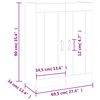 vidaXL Wandschrank R&auml;uchereiche 69,5x34x90 cm