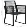 vidaXL 9-tlg. Garten-Essgruppe PVC Rattan Schwarz