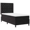 vidaXL Boxspringbett mit Kopfteil Schwarz 90 x 190 cm Samt