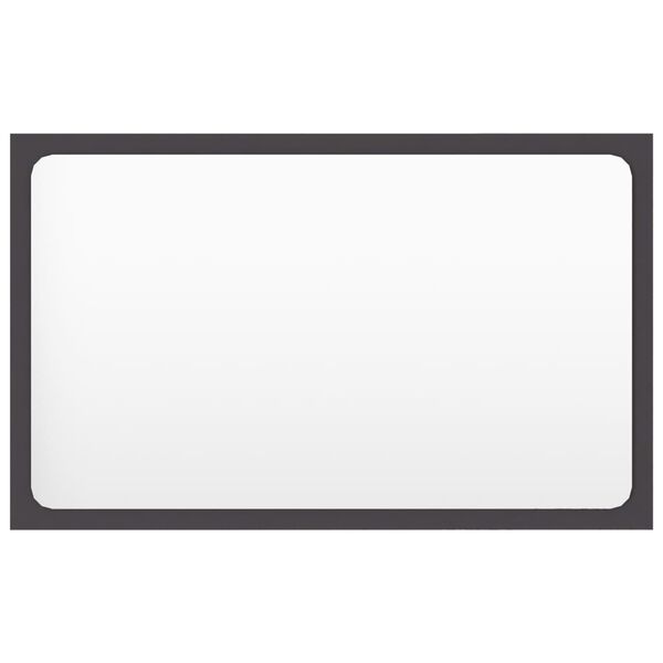 vidaXL Badspiegel Grau 60x1,5x37 cm Holzwerkstoff