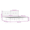 vidaXL Metallbett ohne Matratze Sonoma-Eiche 193x203 cm