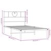vidaXL Bettgestell mit Kopfteil Metall Schwarz 90x190 cm